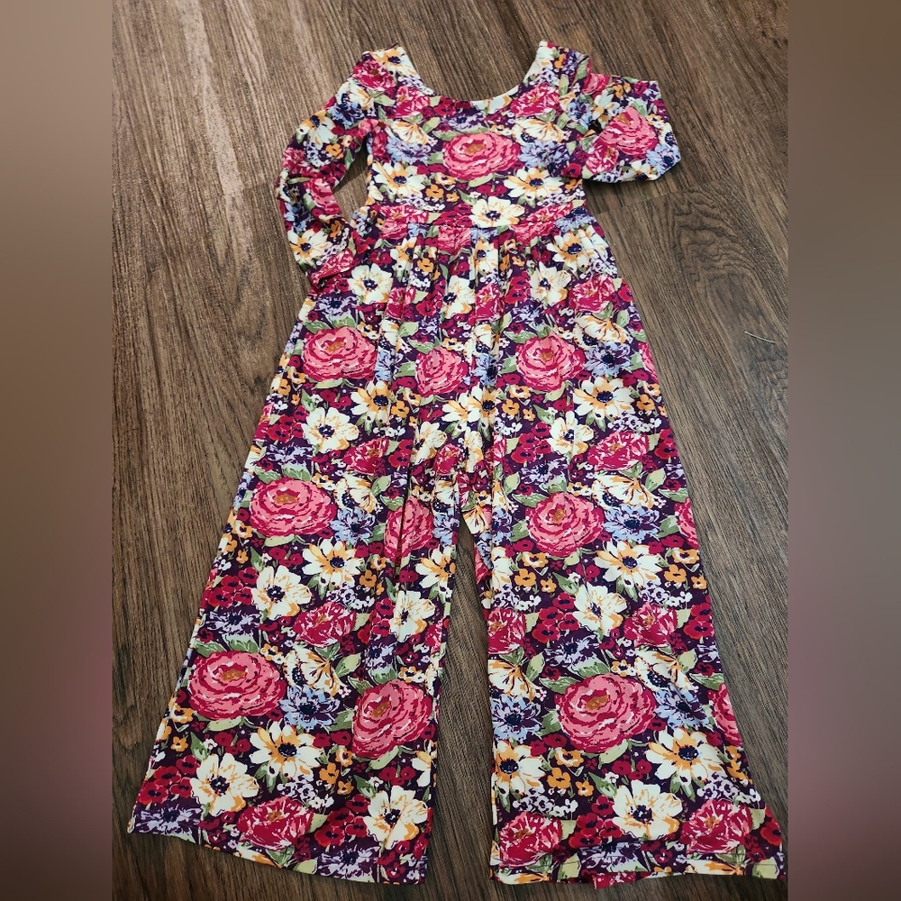Sweethoney Leggy Romper Floral Long Sleeve Jumpsuit